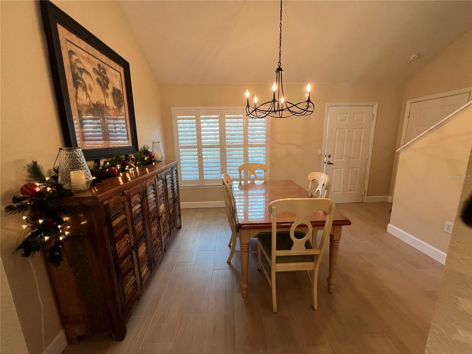 From the kitchen looking into the dining room