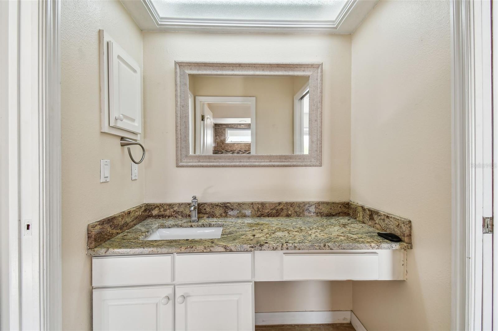 Bath 2 is a jack and jill bathroom with this separate sink/vanity area outside bathroom 2.