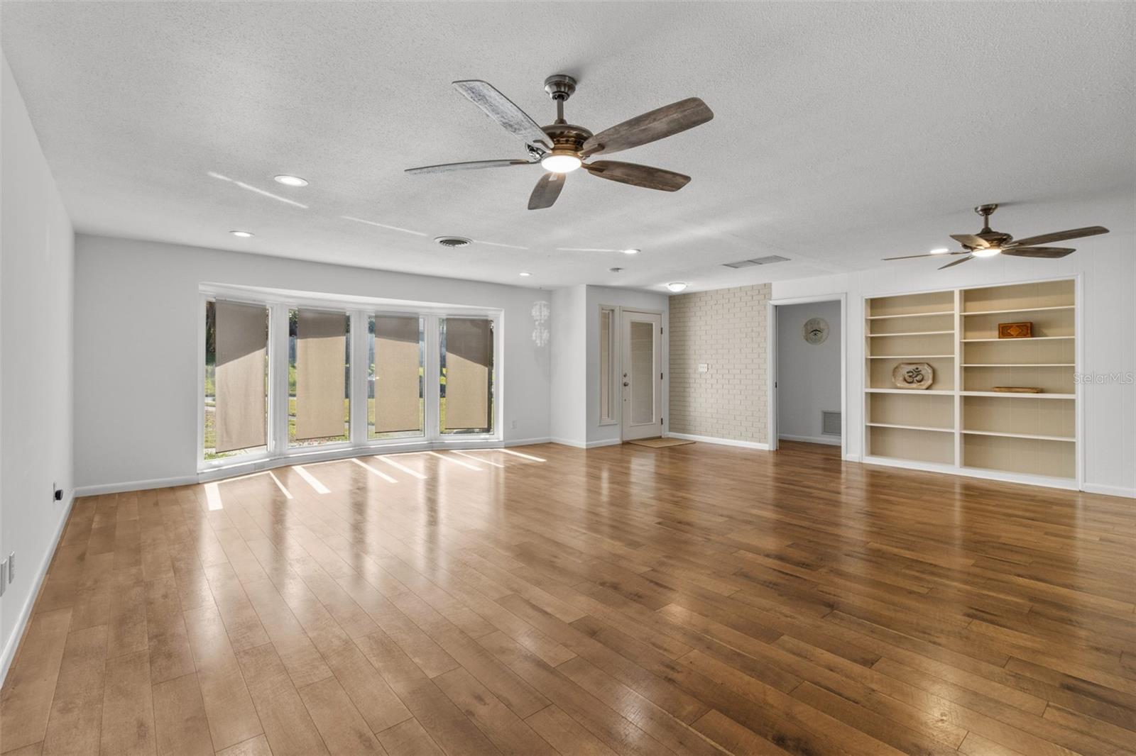 Front entrance of the house with large bay windows!