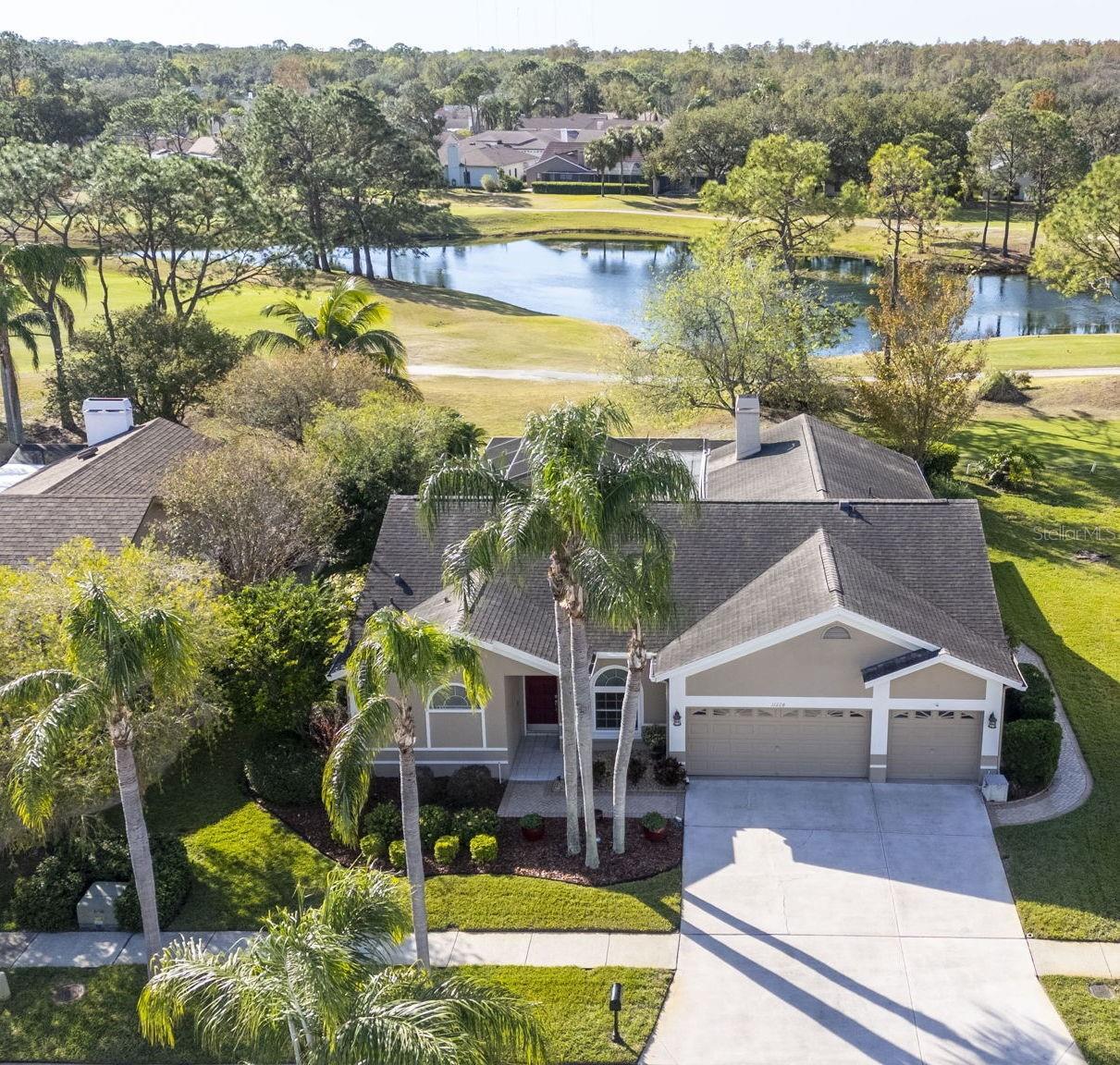 Aerial view of front exterior of home