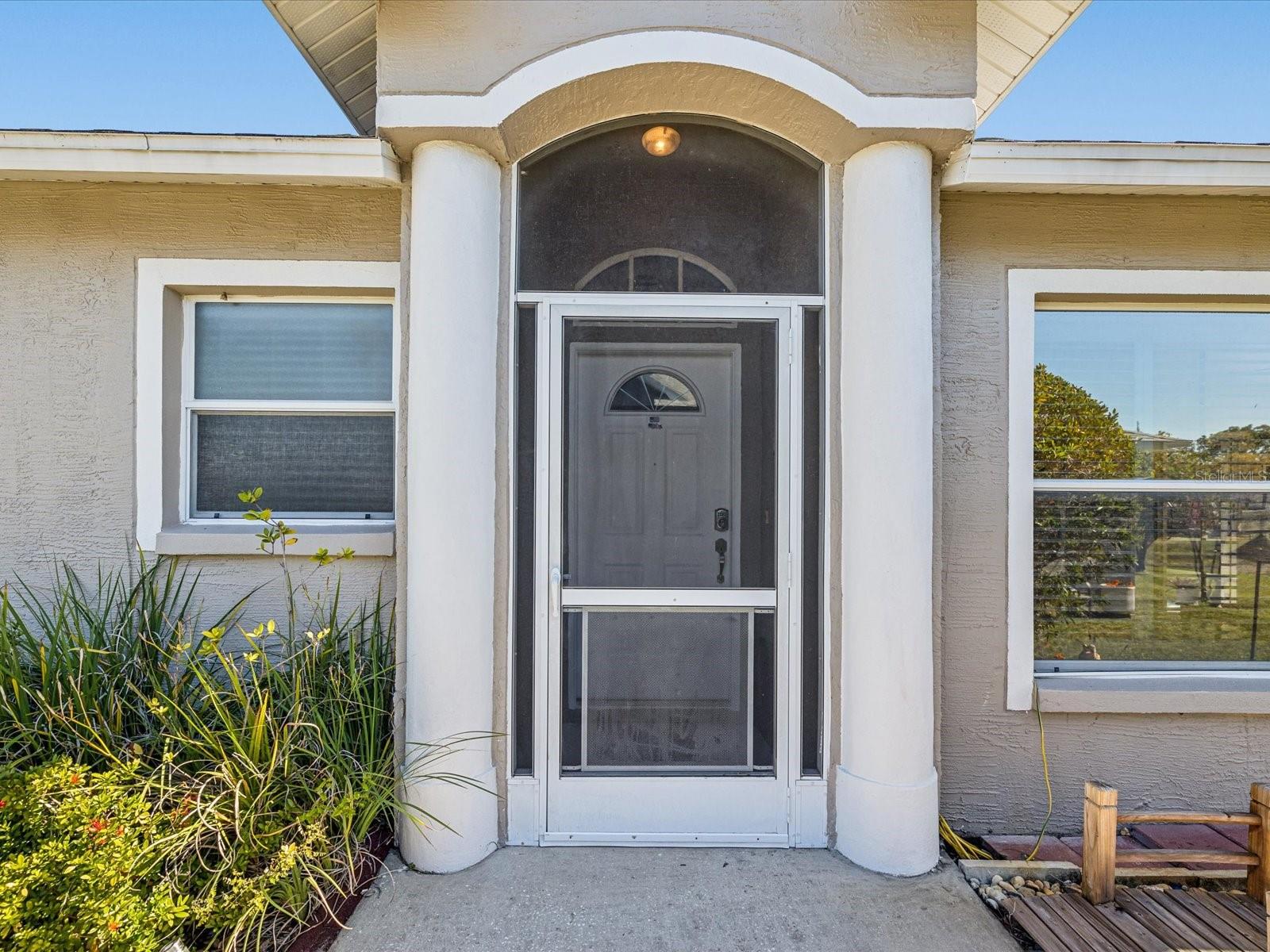 Screened Entrance.