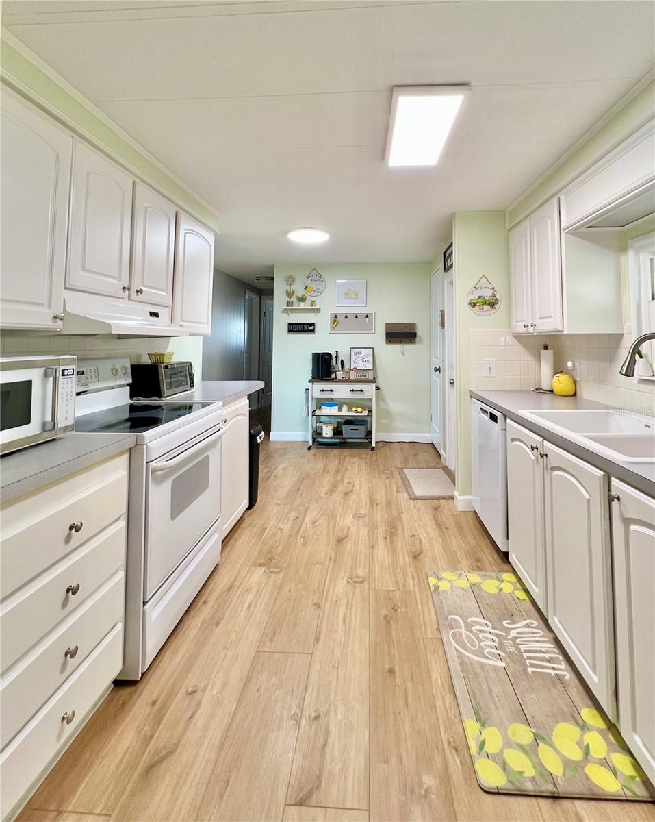 Spacious kitchen with new counters