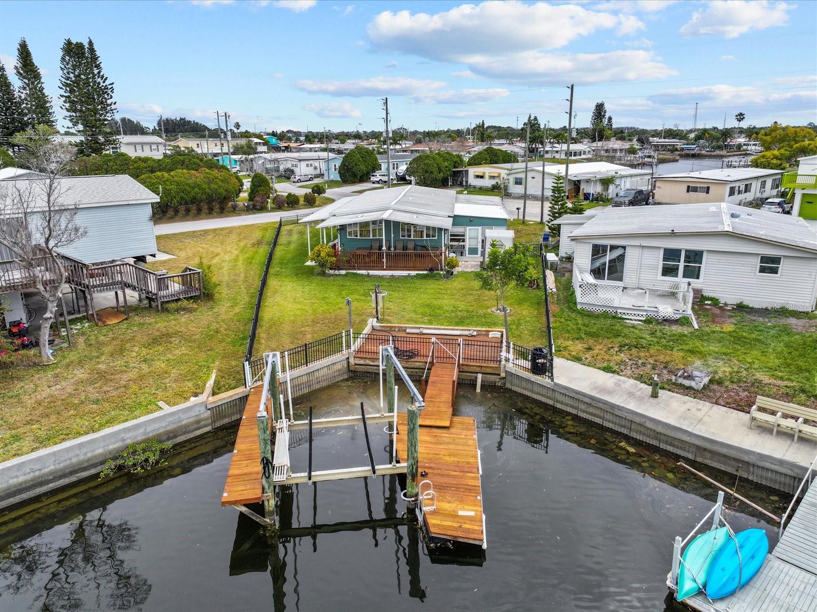 View from the canal side looking toward Tower drive. This location is has it all.