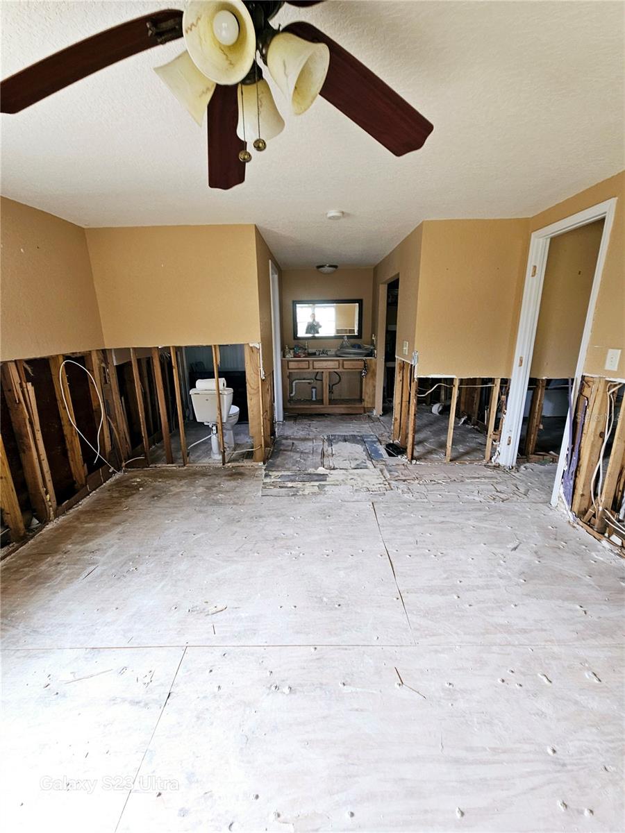 Master Bedroom looking toward the bathroom to the left & walk in closet to thr right