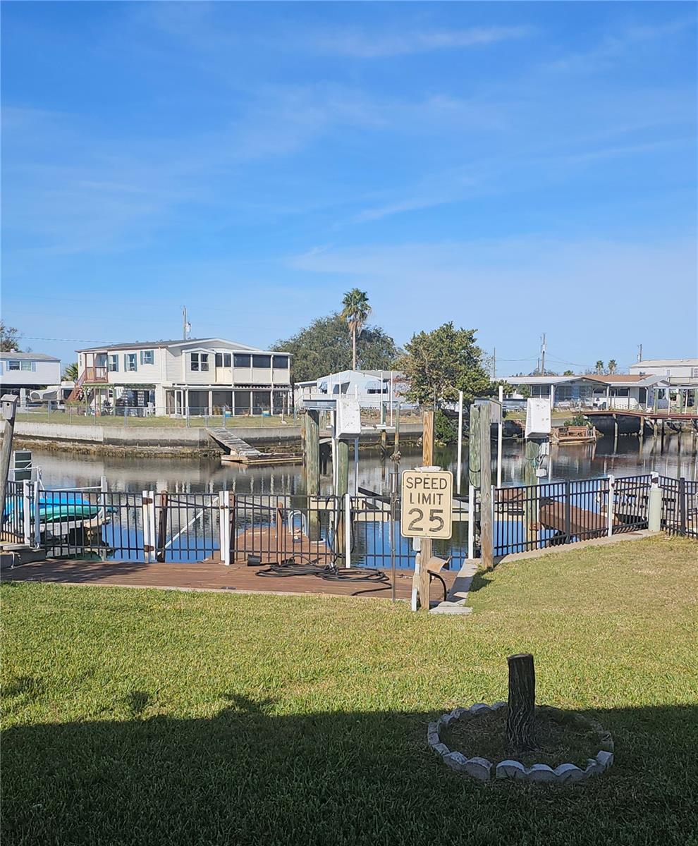 View from the back yard towards the canal.