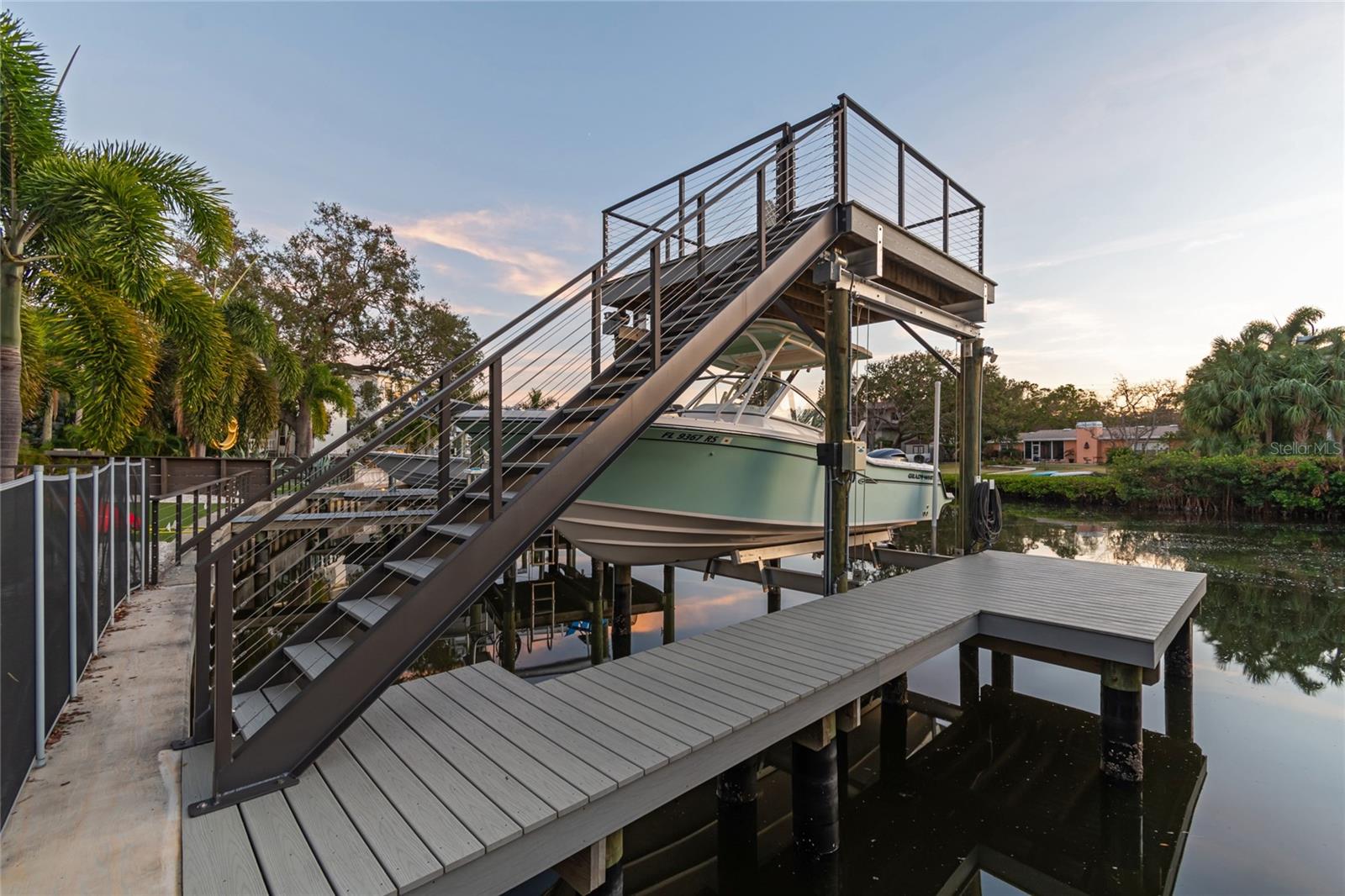 Two-story dock with 13K boat lift