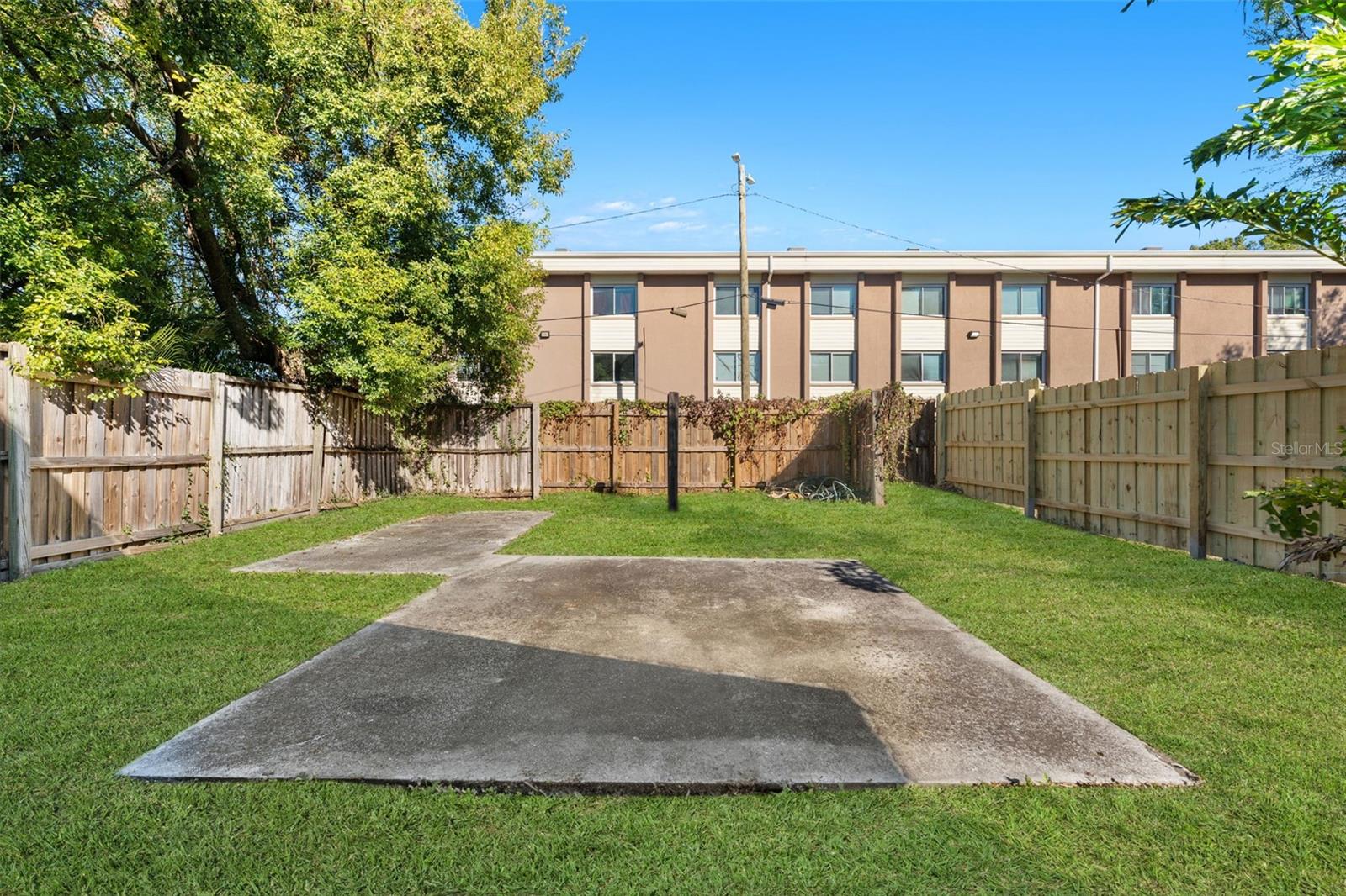 Privately Fenced Backyard 2