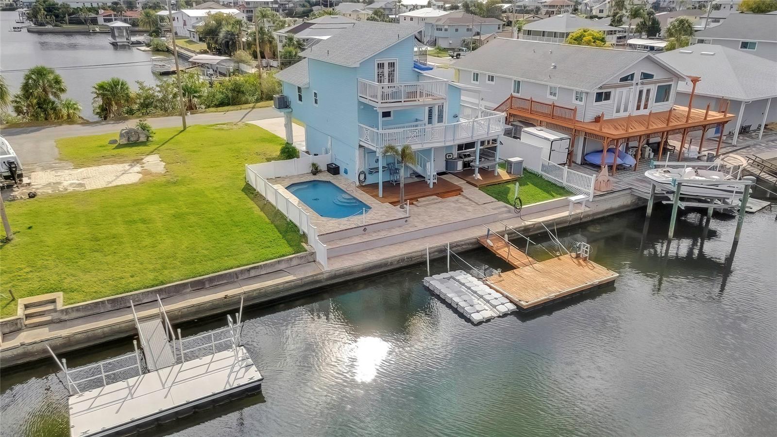 Aerial View of Rear and Side of Home