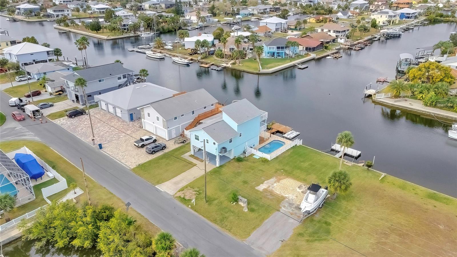 Aerial View of Front and Side of Home