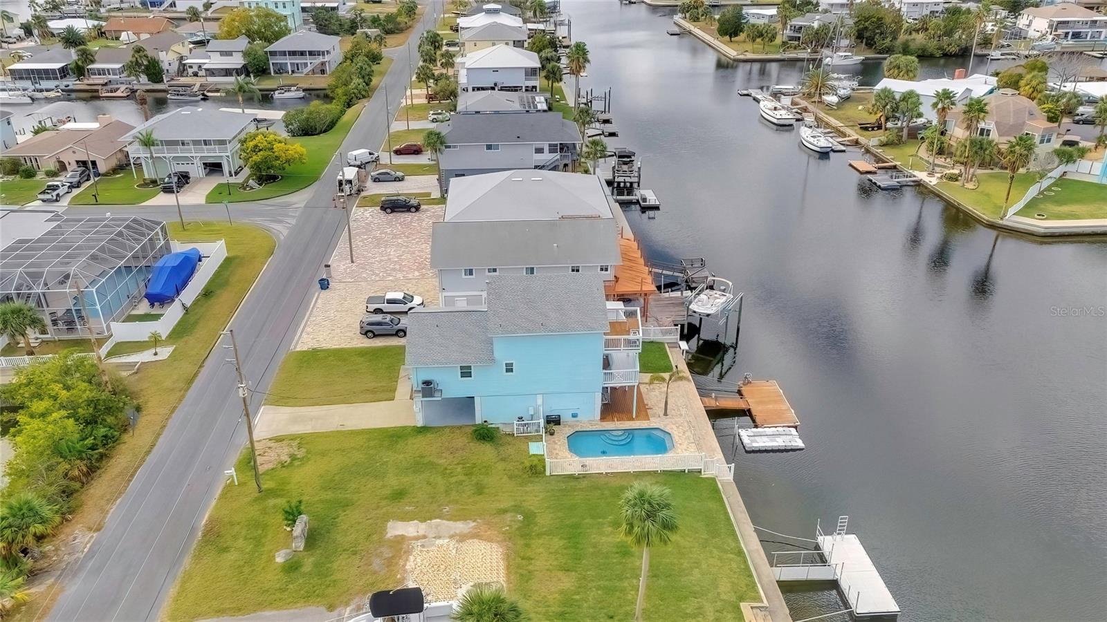 Aerial View of Side of Home