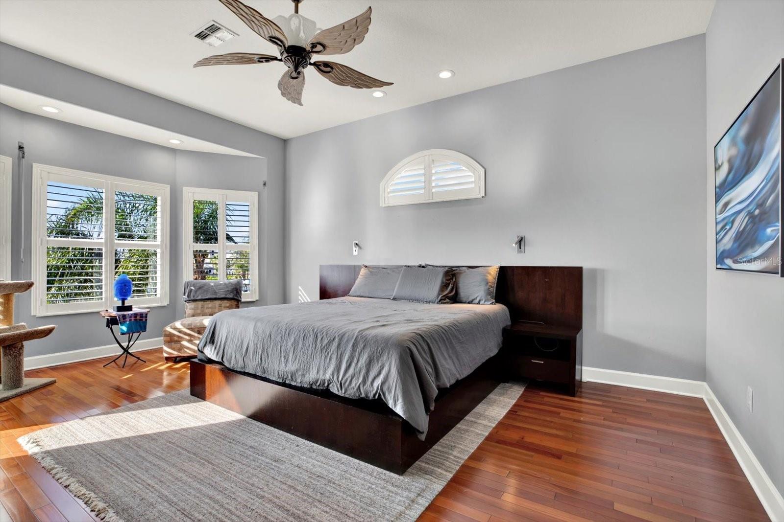 Primary bedroom with balcony!