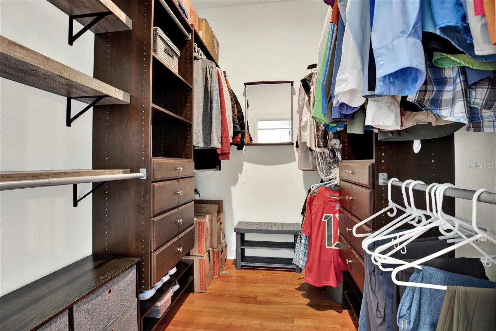 Large walk in closet in primary bedroom