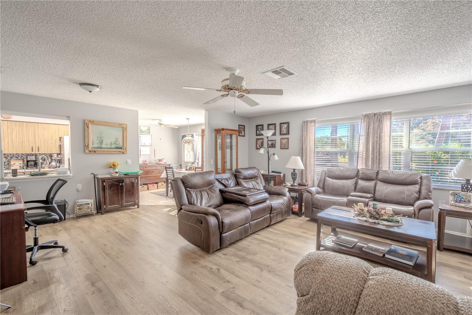 Spacious living and dining area with an open concept.