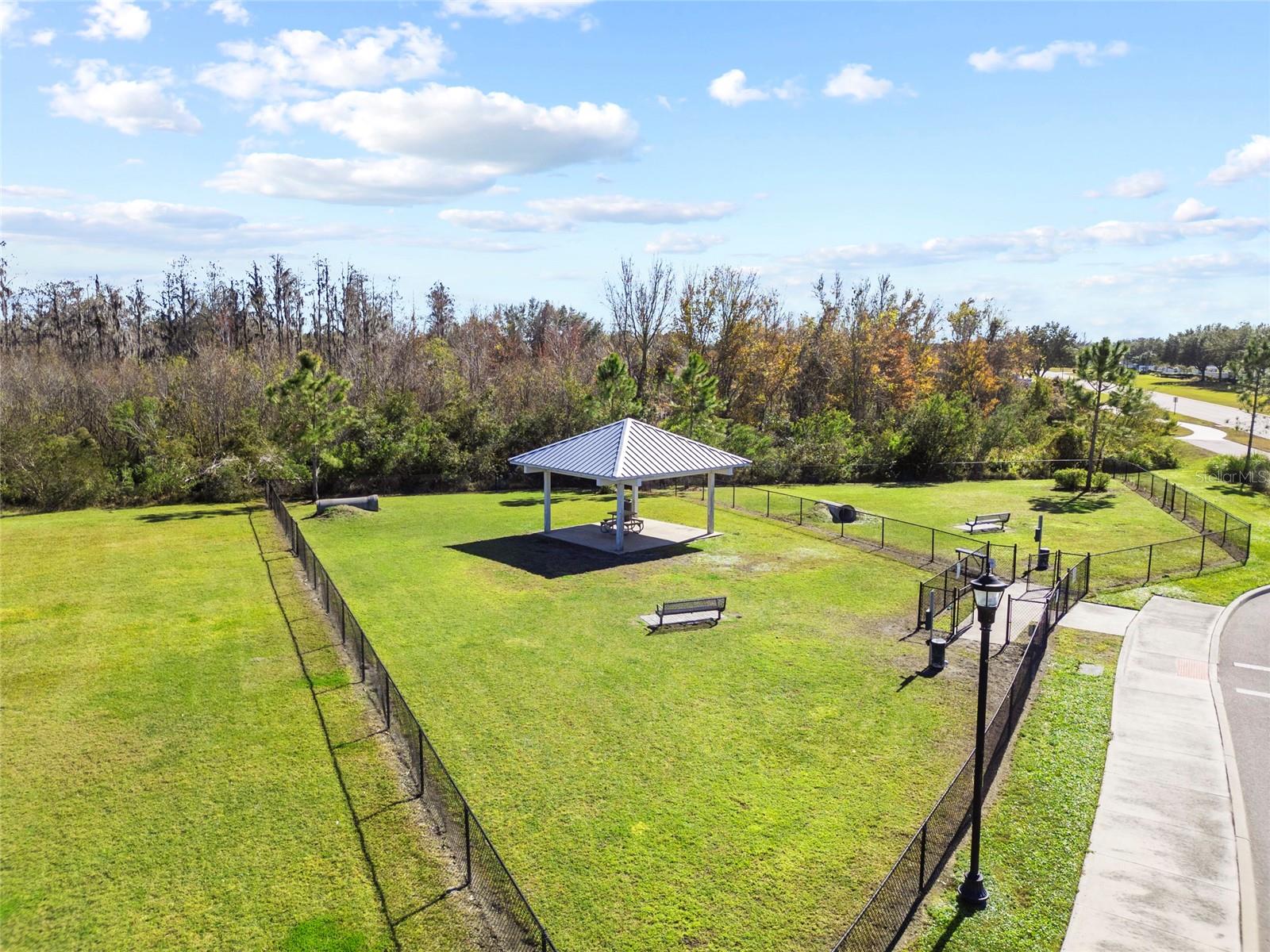 one of 2 dog parks located in the community