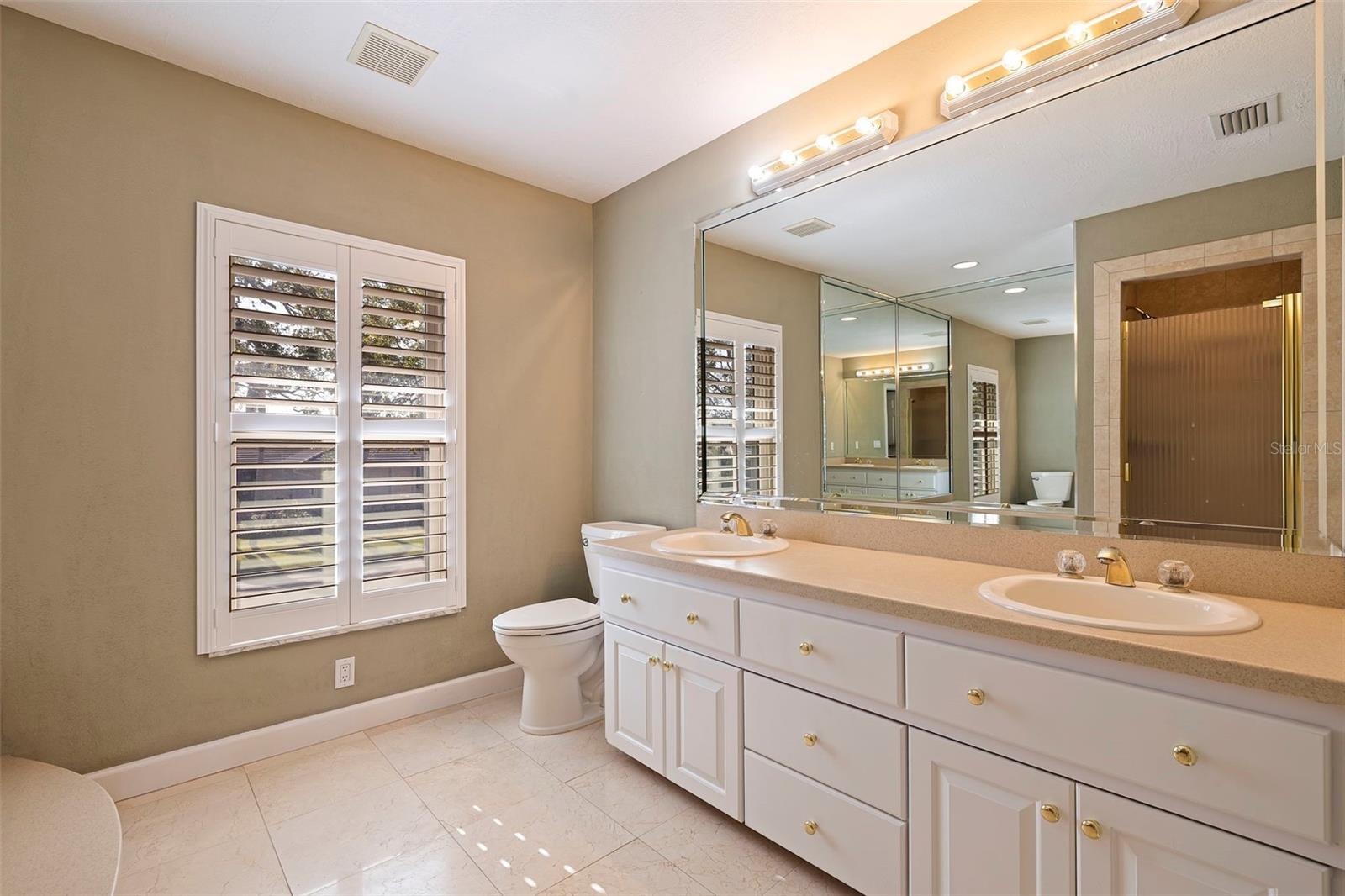 Primary bath with double sinks