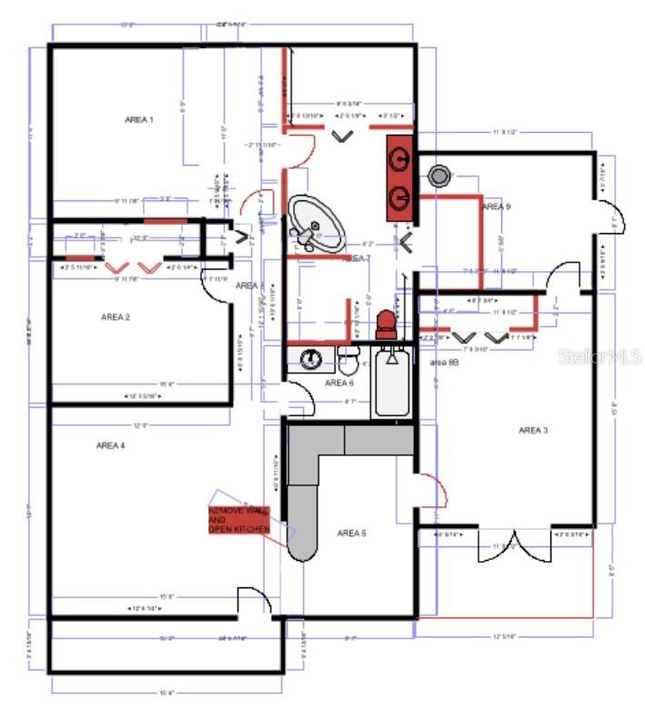 Revised Floor Plan (primary bath changed slightly to tub/shower combo and 2 separate vanities)