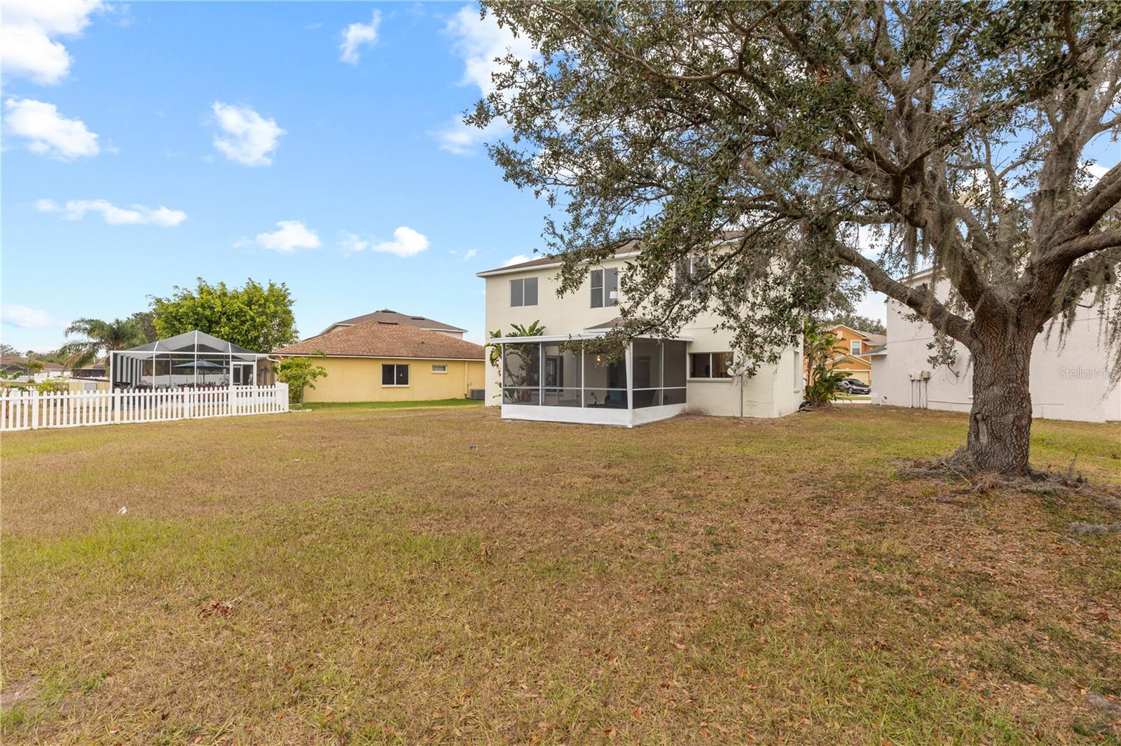 Large backyard