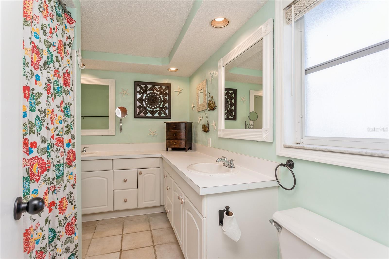 Ensuite bathroom with double vanities