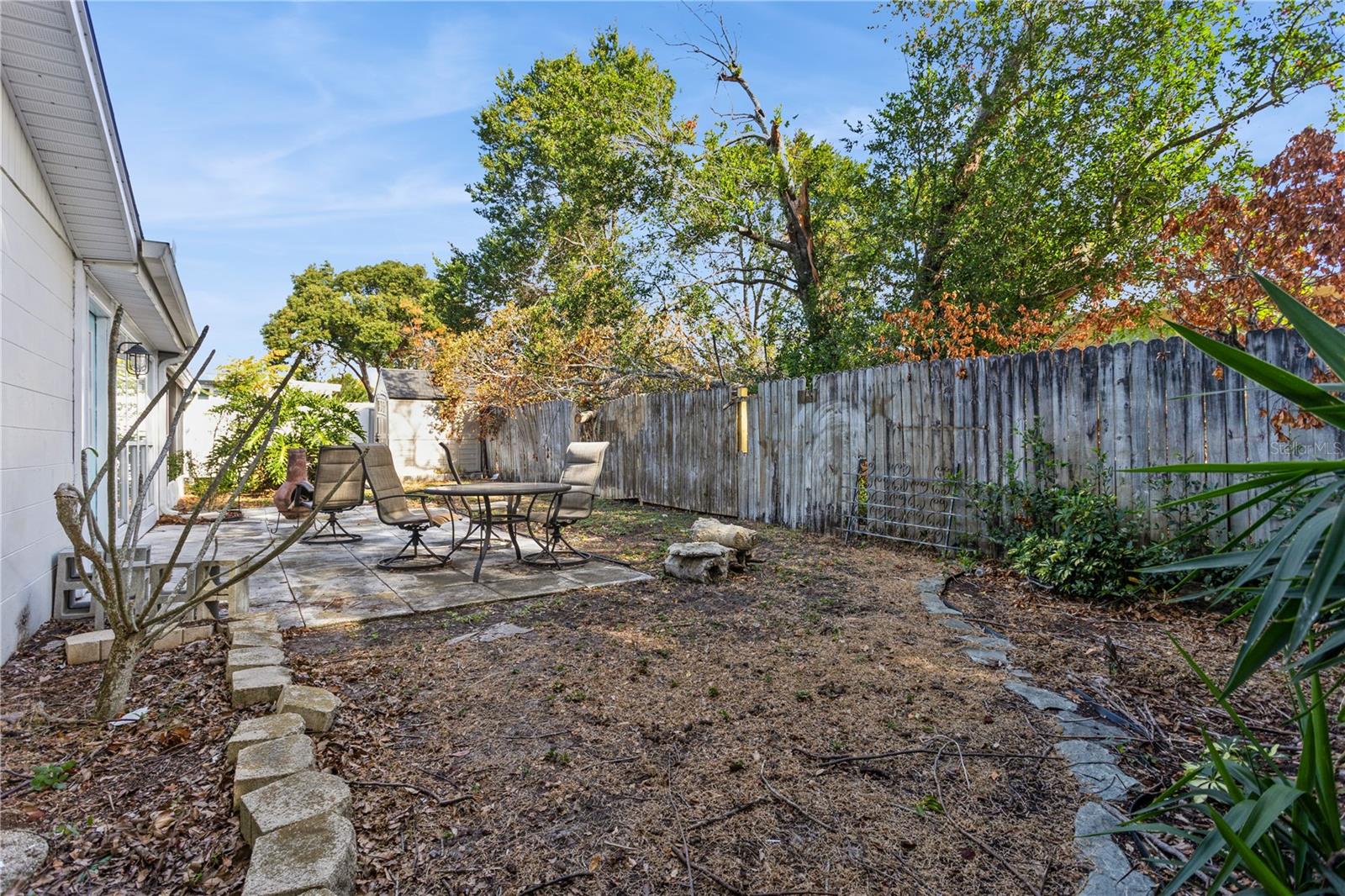 Spacious backyard