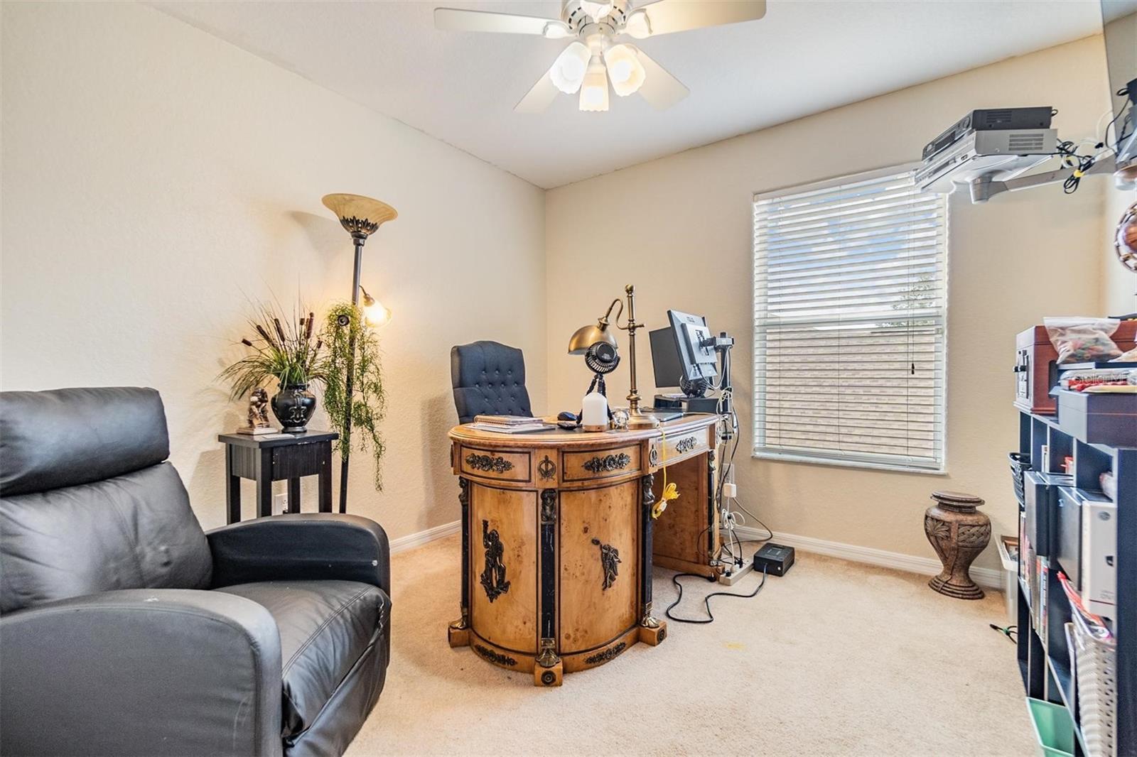 Fourth bedroom upstairs being used as home office