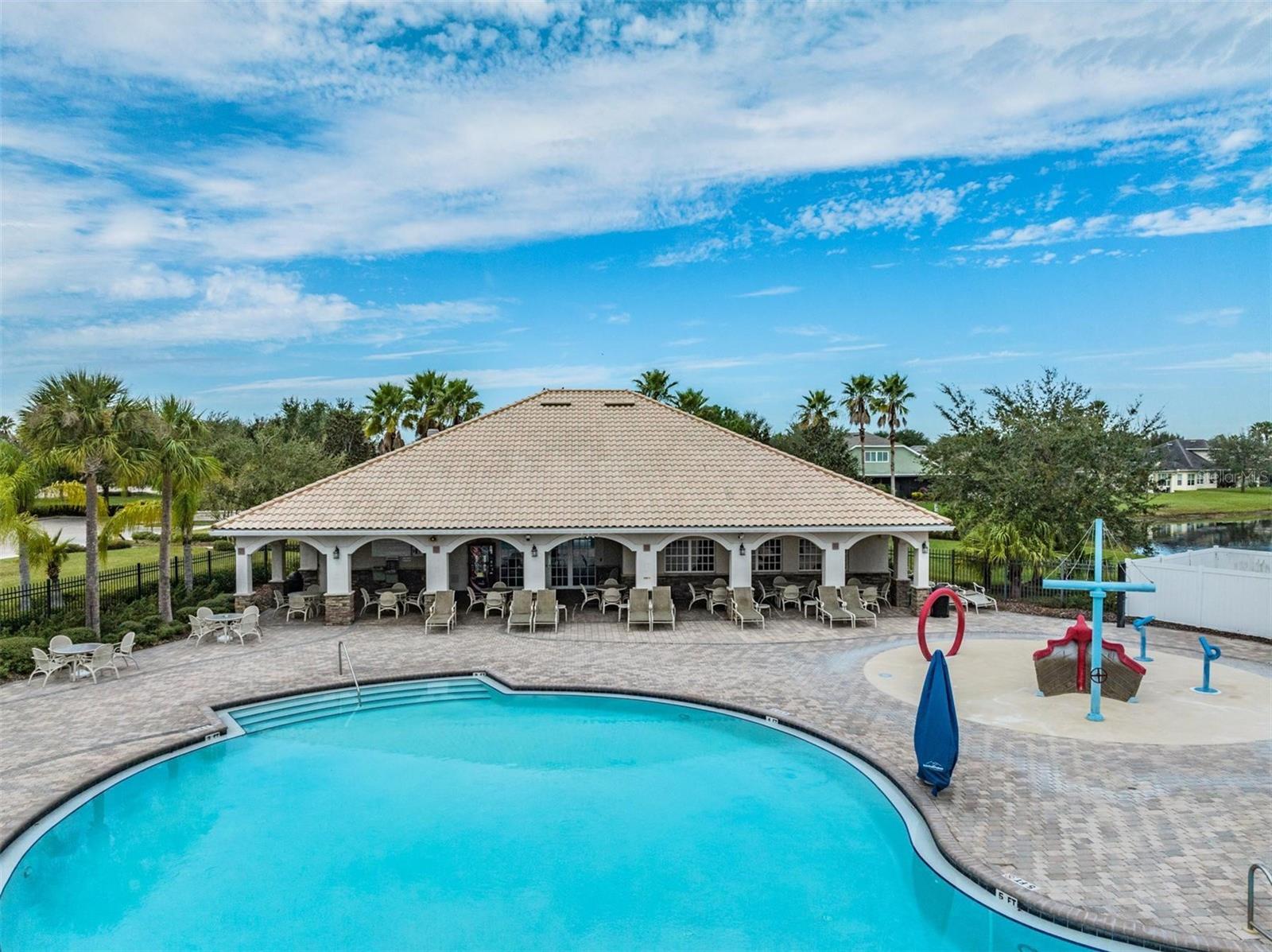 pool and clubhouse/cabana