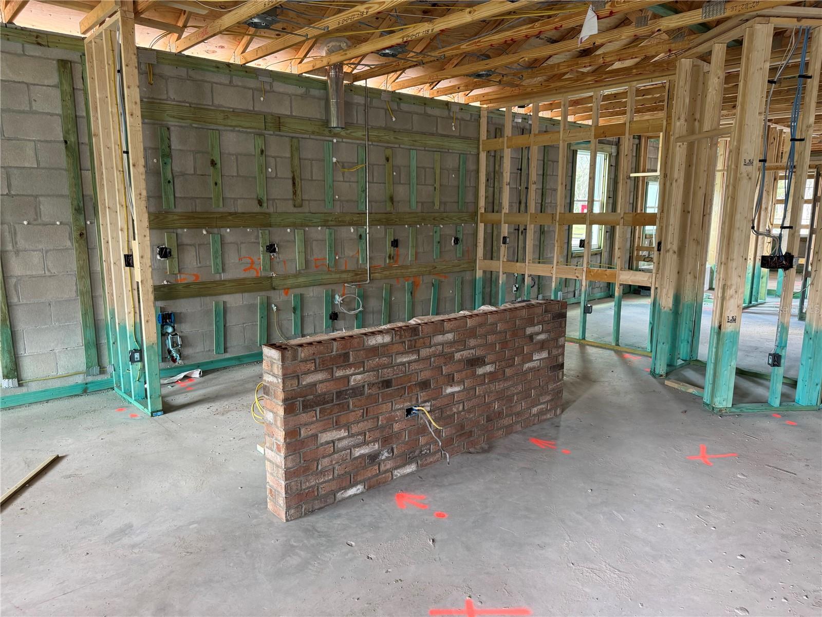 ALL WOOD TOUCHING FLOOR OR OUTSIDE WALL HAS BORACARE TERMITE PROTECTION