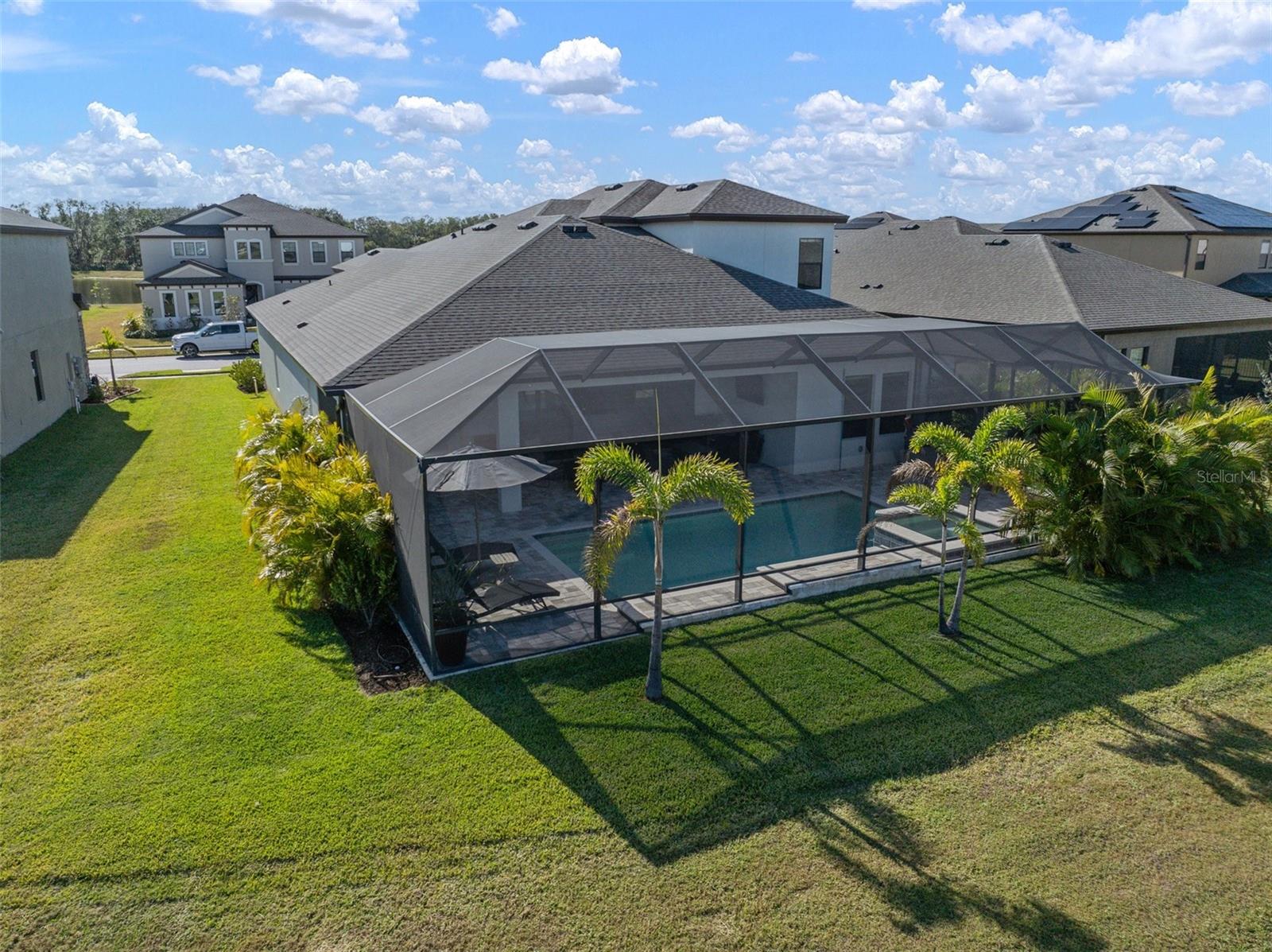 Easement creates a bonus side yard giving space between you and your neighbor.