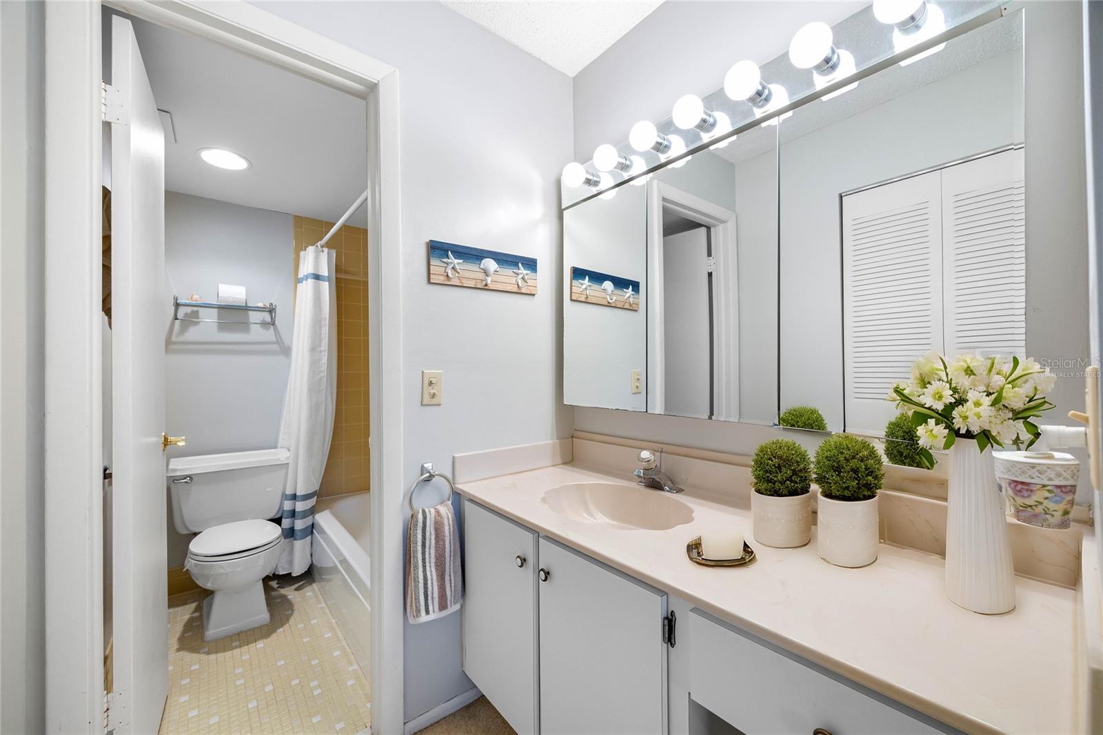 Virtually Staged countertops primary bath