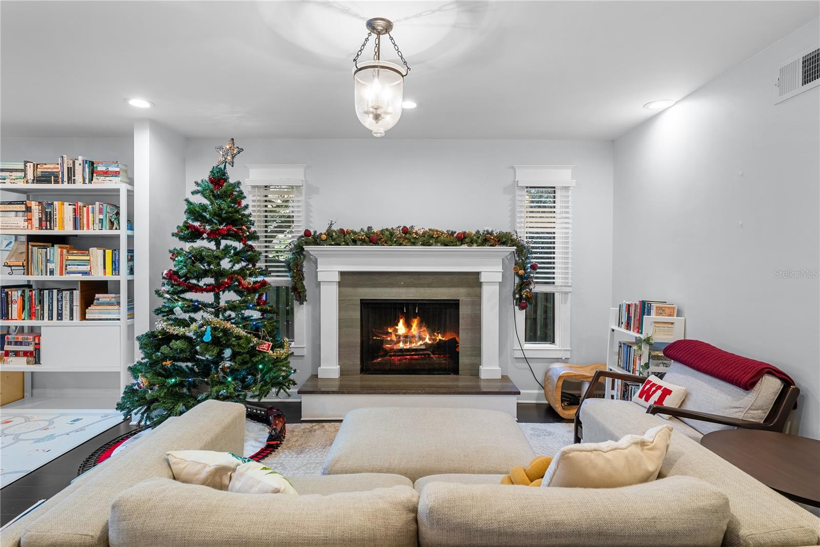 Family Room w/Wood Burning Fireplace