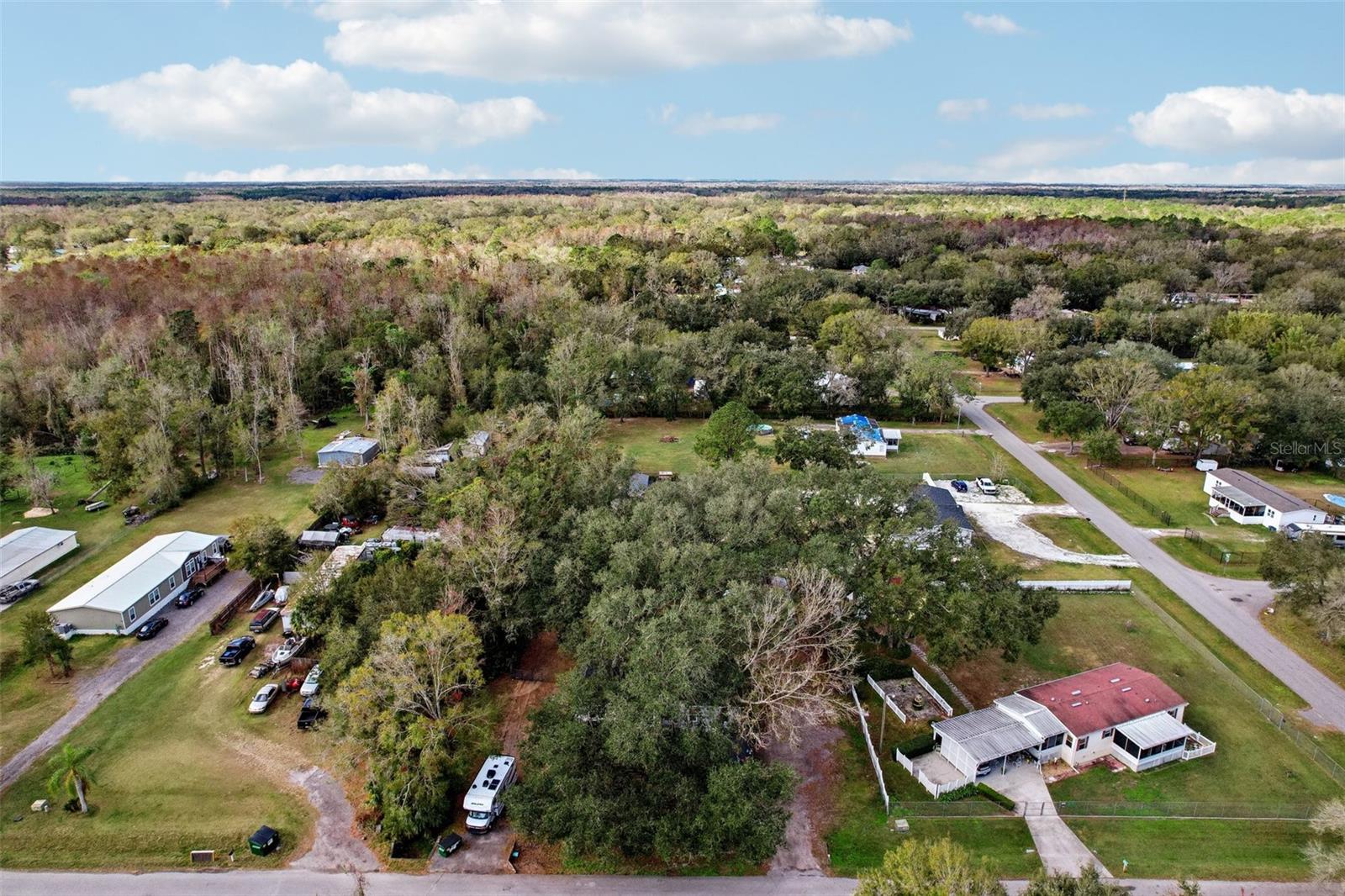 View from above the property.