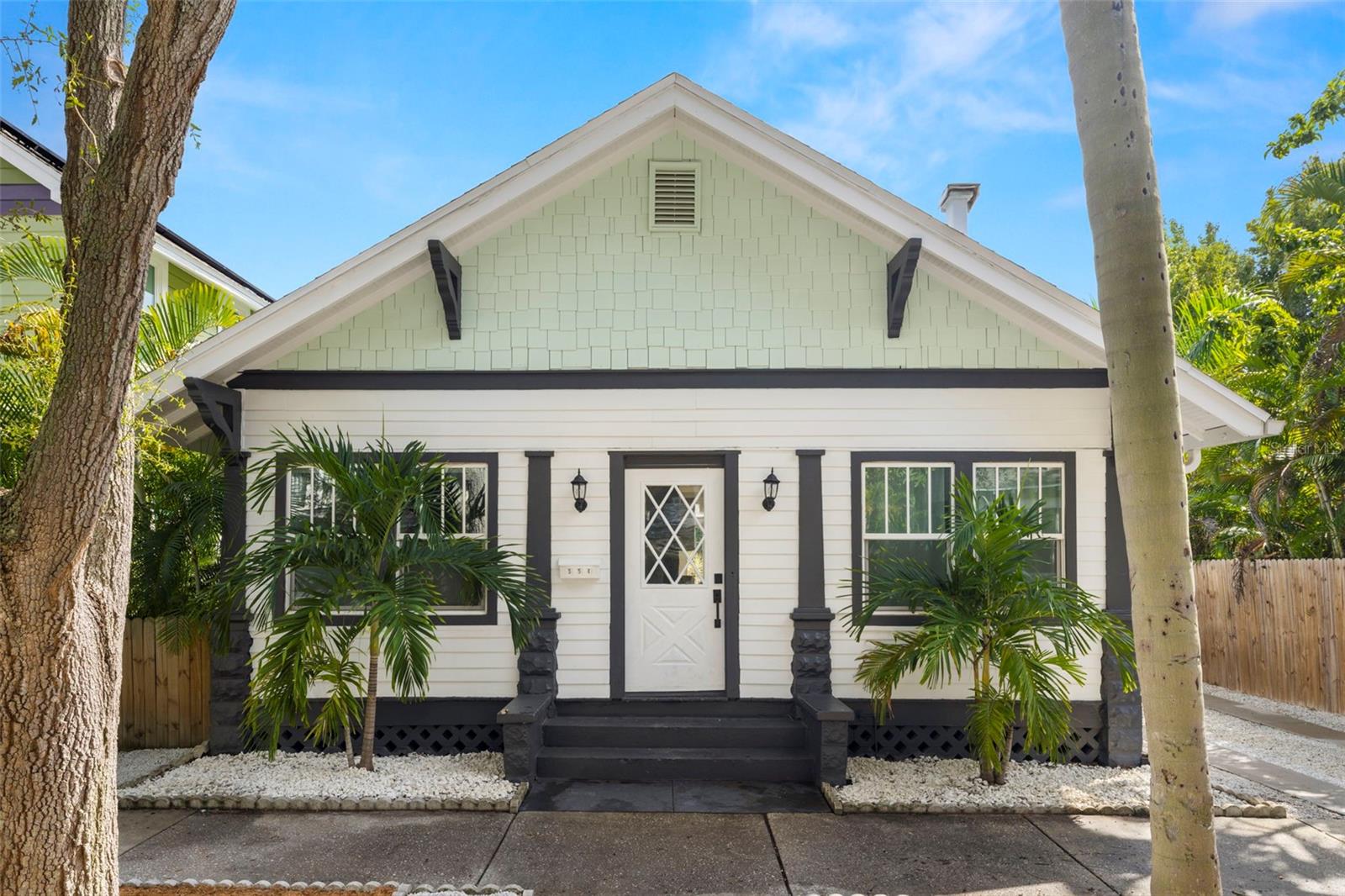 So many beautiful images you've almost forgotten about how cute the front is!  This is a dreamy downtown St. Pete bungalow that was restored "down to the studs" just a few years ago.