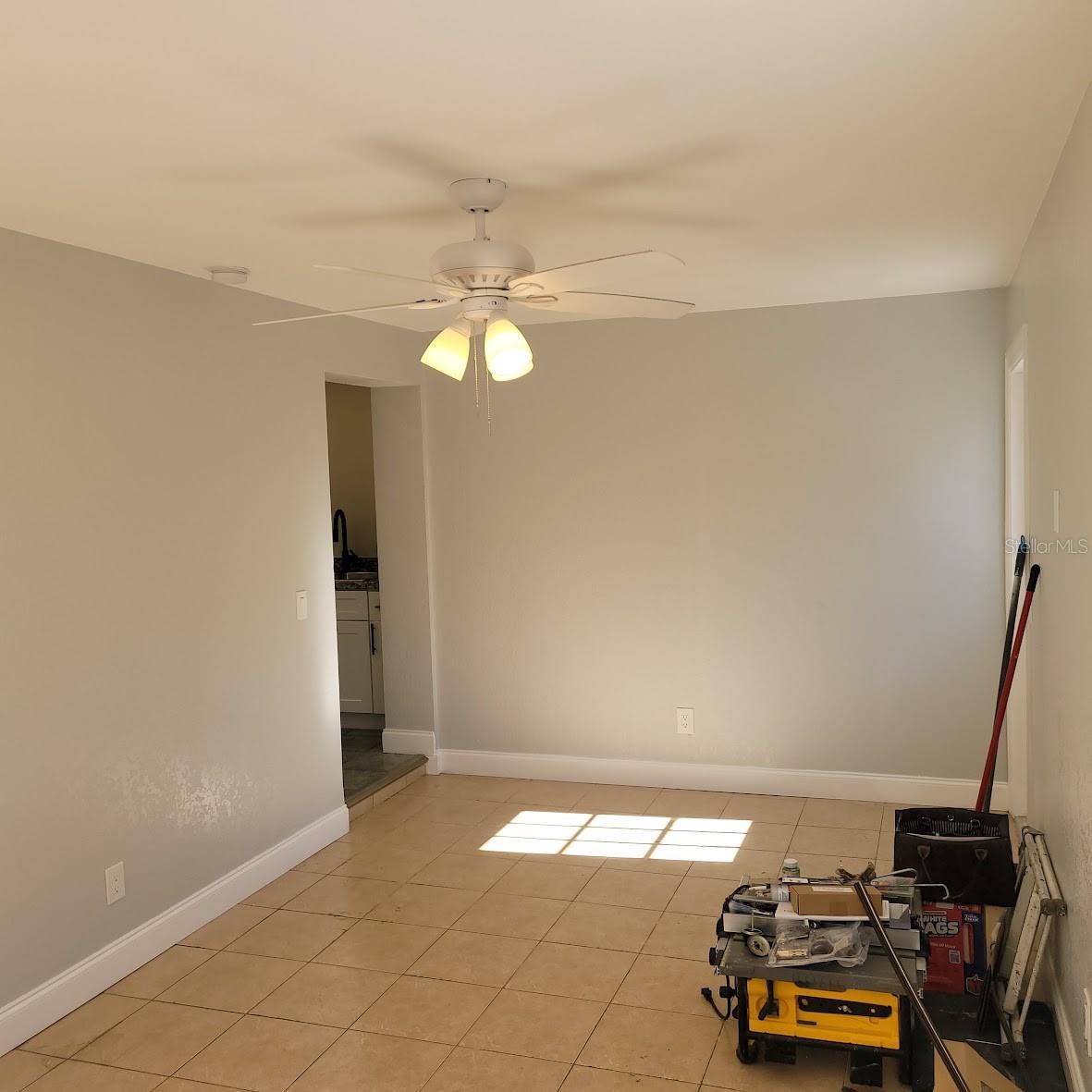 Just outside the family room is the utility closet that is still being painted. This room has the washer and dryer hook ups.