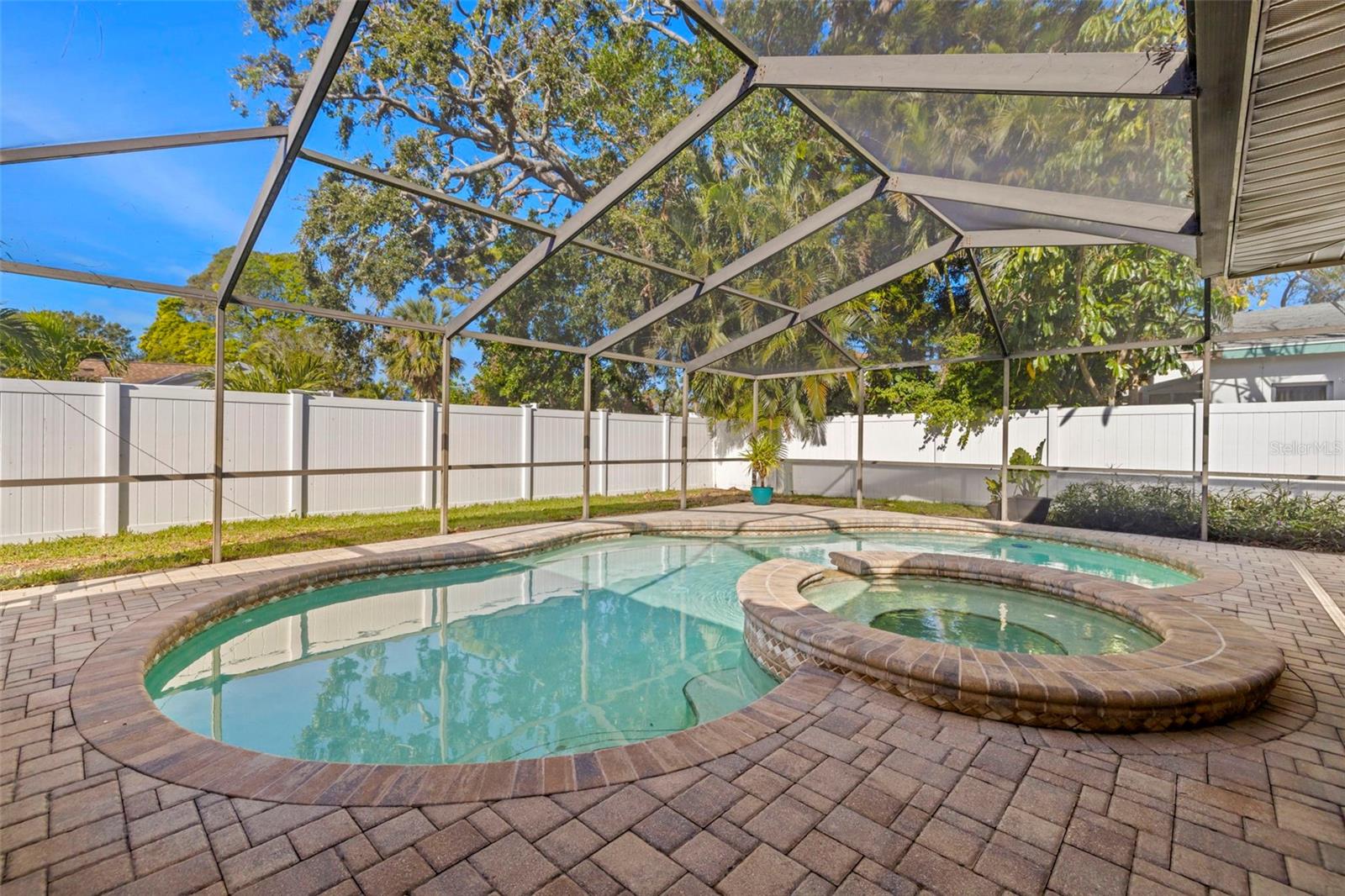 Relax in the Florida winter in your heated pool and hot tub