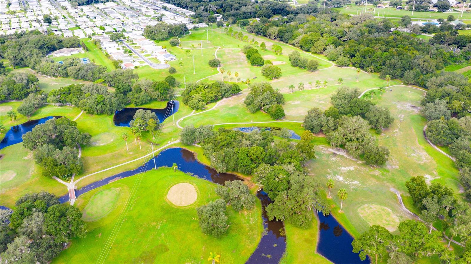 Community has three nine hole golf areas.