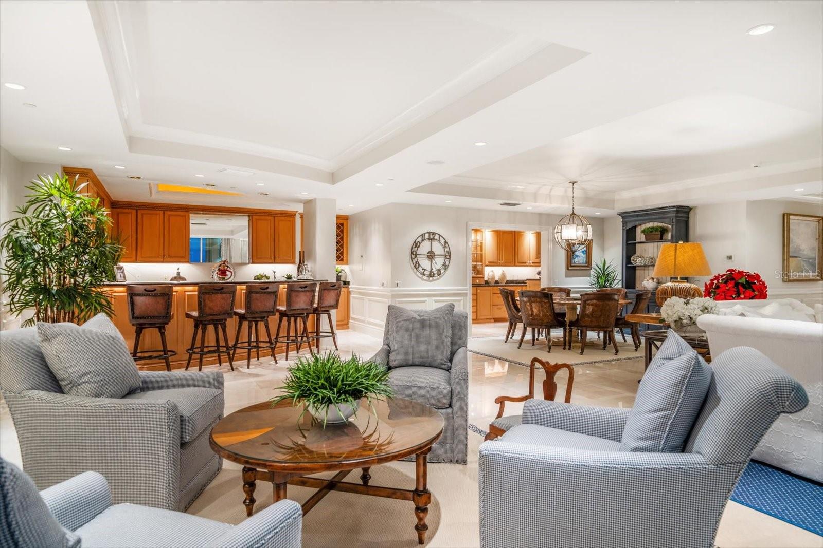 A fabulous open floorplan offers a variety of areas to relax or gather with friends and family.