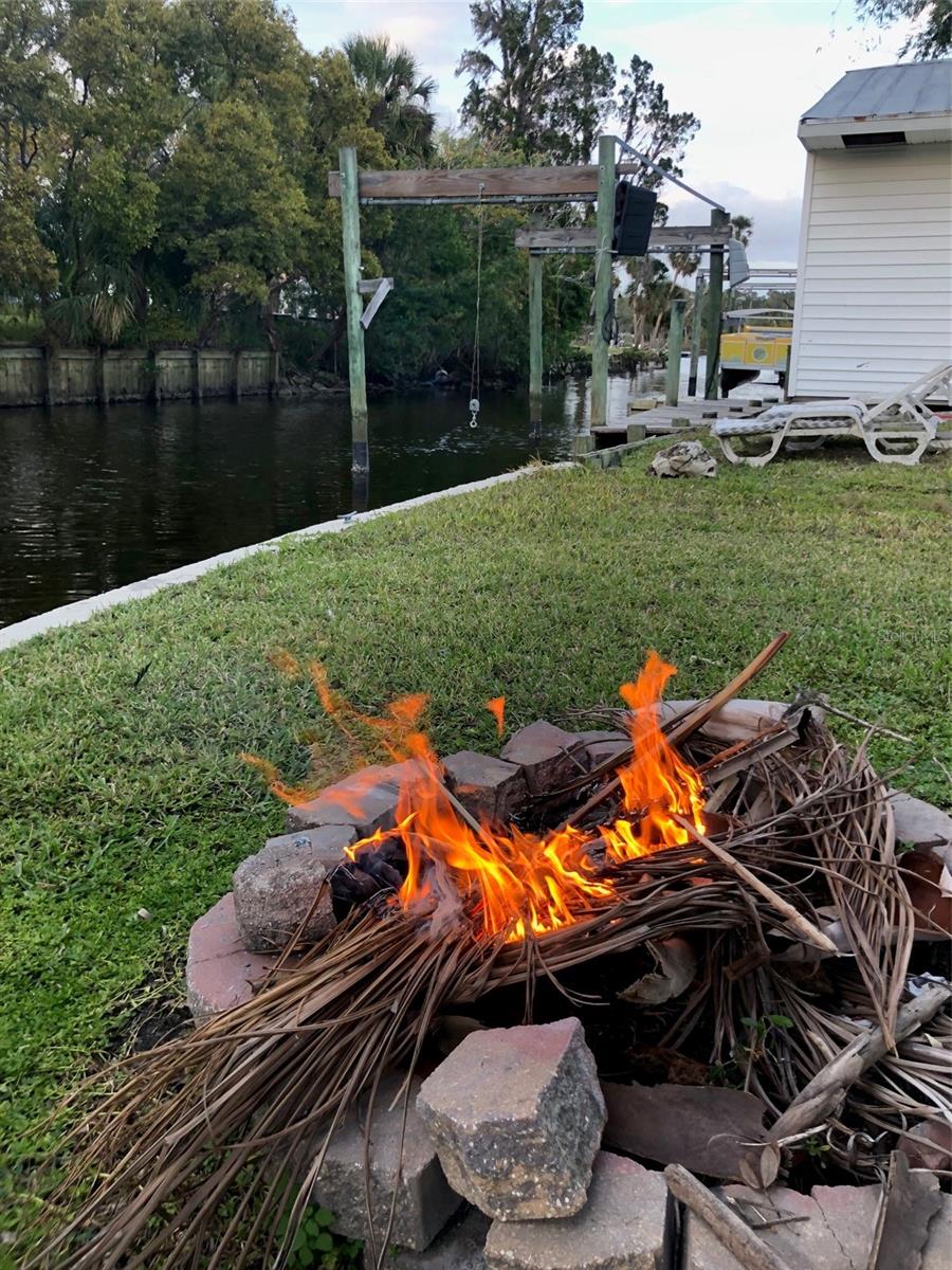 Fire pit/canal site