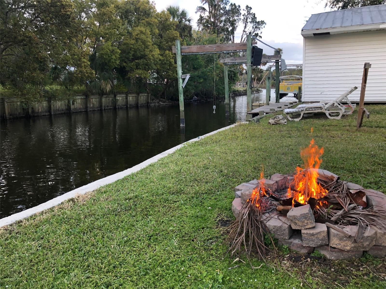 Fire pit/canal site