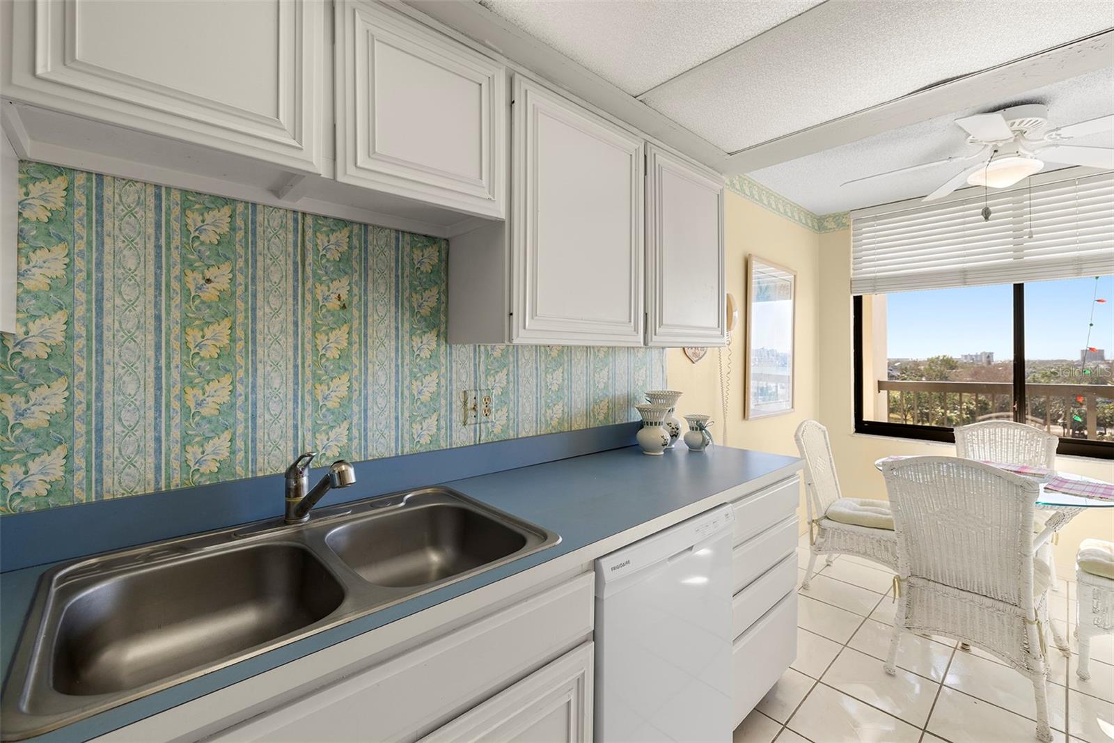 Timeless white cabinetry in the kitchen