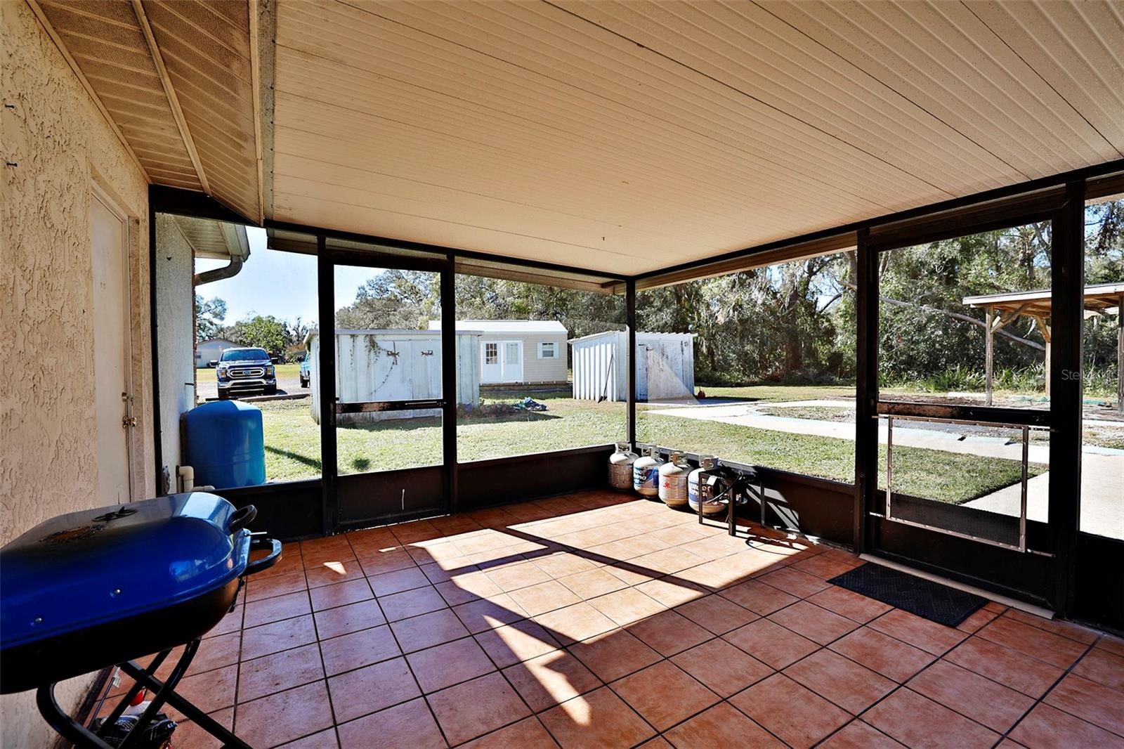 screened back porch