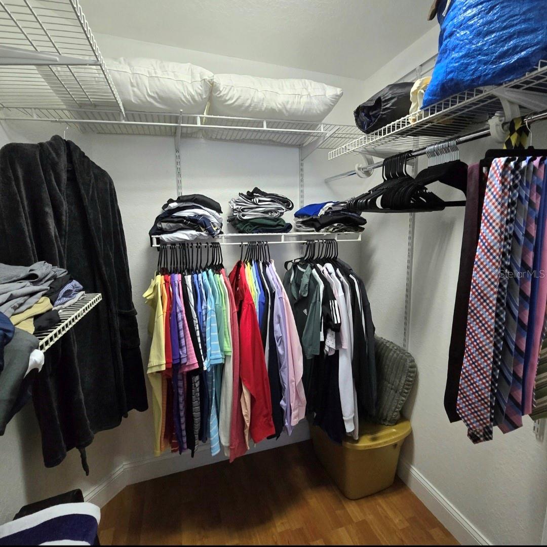 Large walk-in master closet