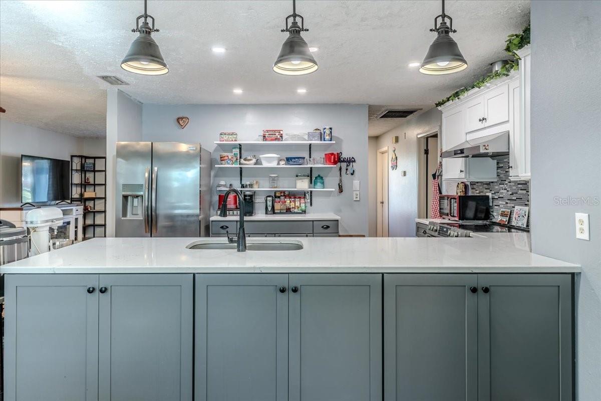 Cabinets for Extra Storage on the Banquet Side of the Dining Area