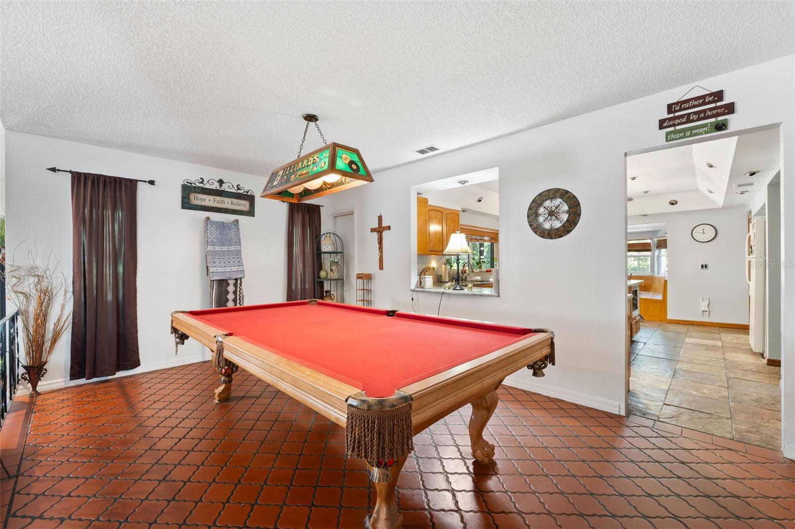 Dining space w/Pool table