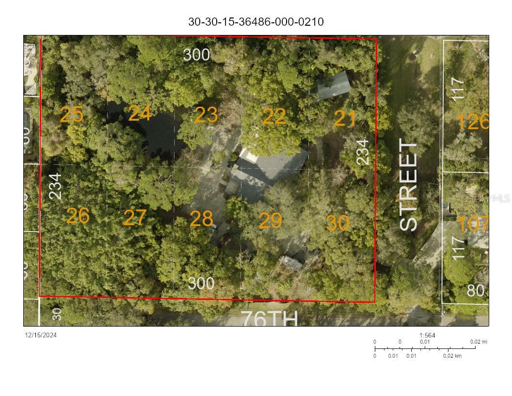 Map of how the 10 lots are positioned