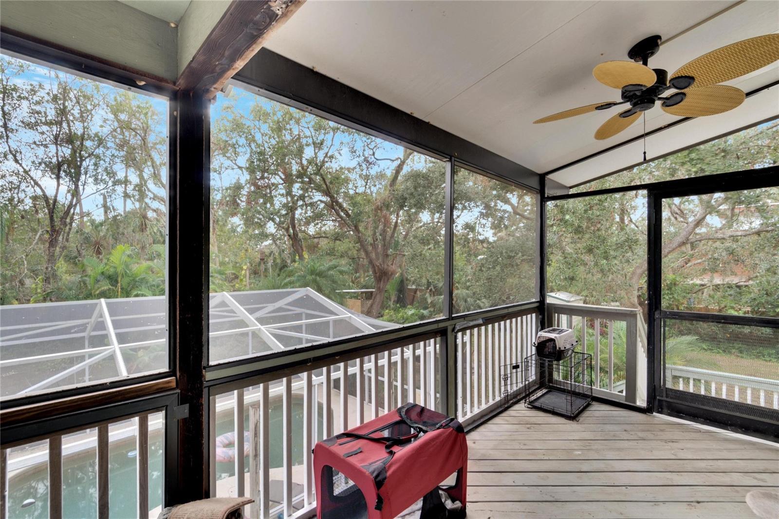 Main Level Rear Screened Porch Overlooking Pool