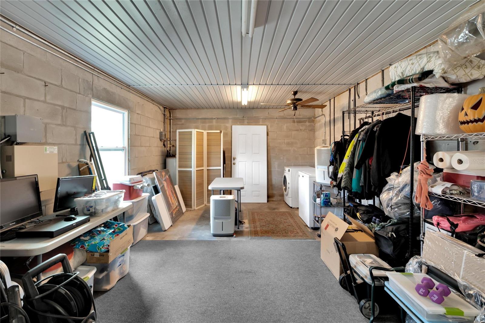 Lower-Level Storage Space & Laundry Area