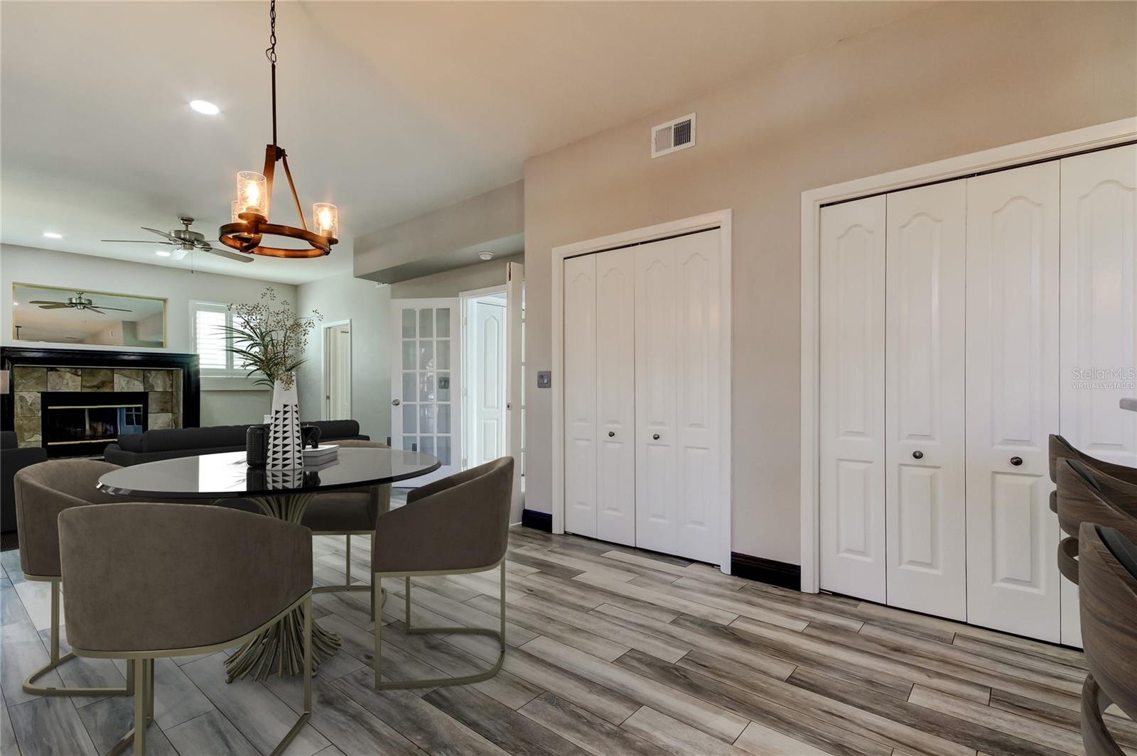 virtually staged breakfast nook