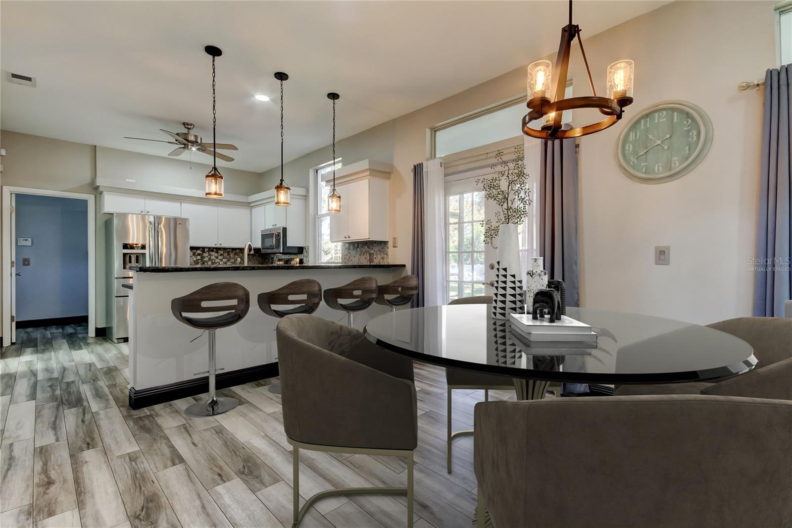 virtually staged breakfast nook