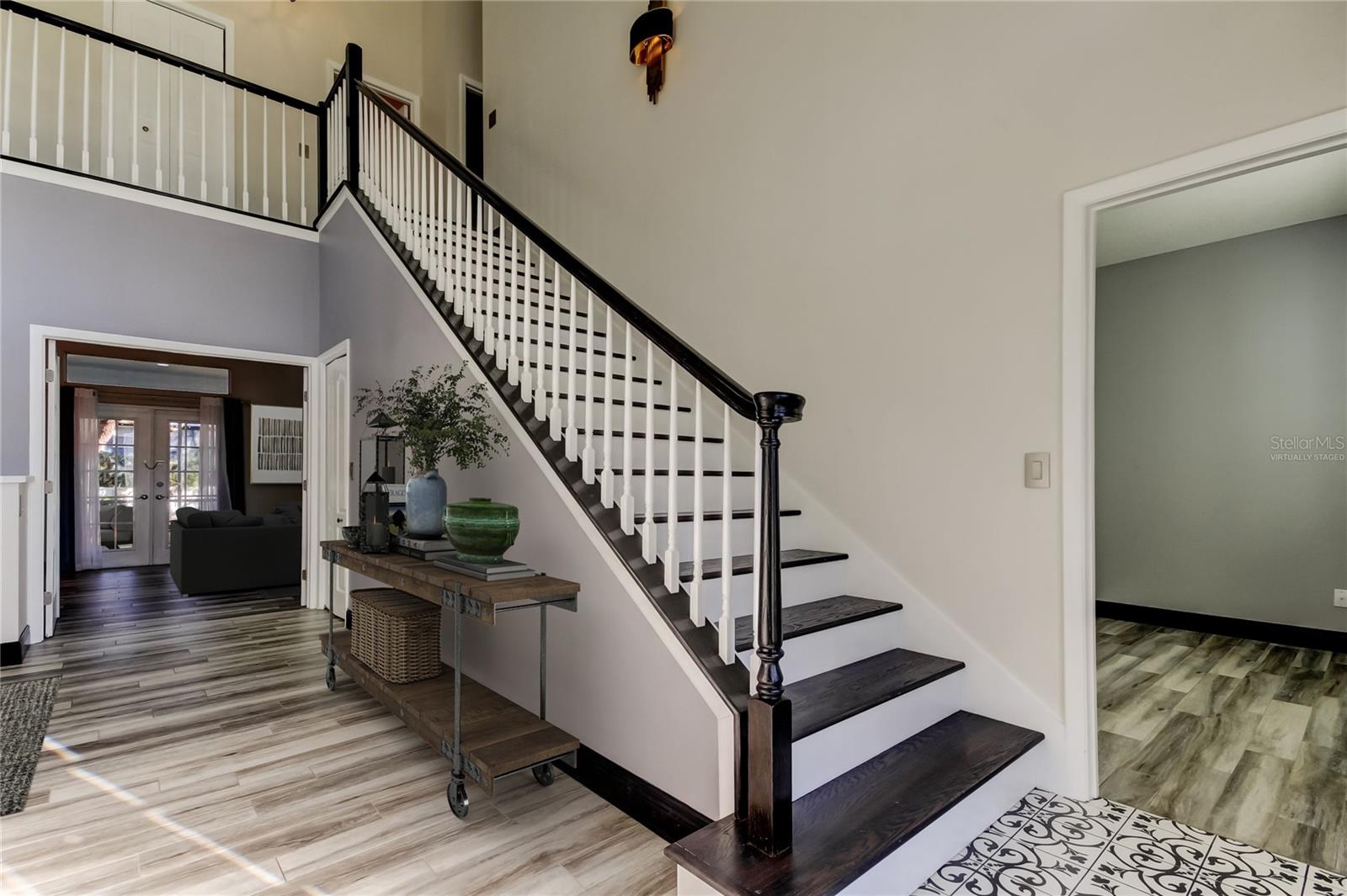 virtually staged entryway