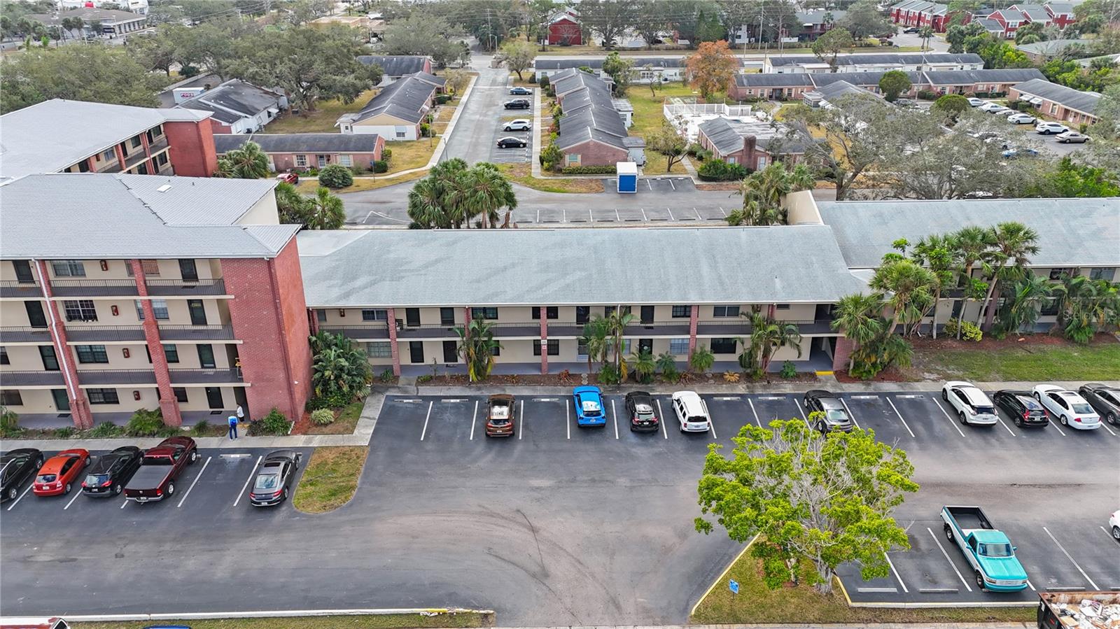 CONDO FRONT AERIAL VIEW