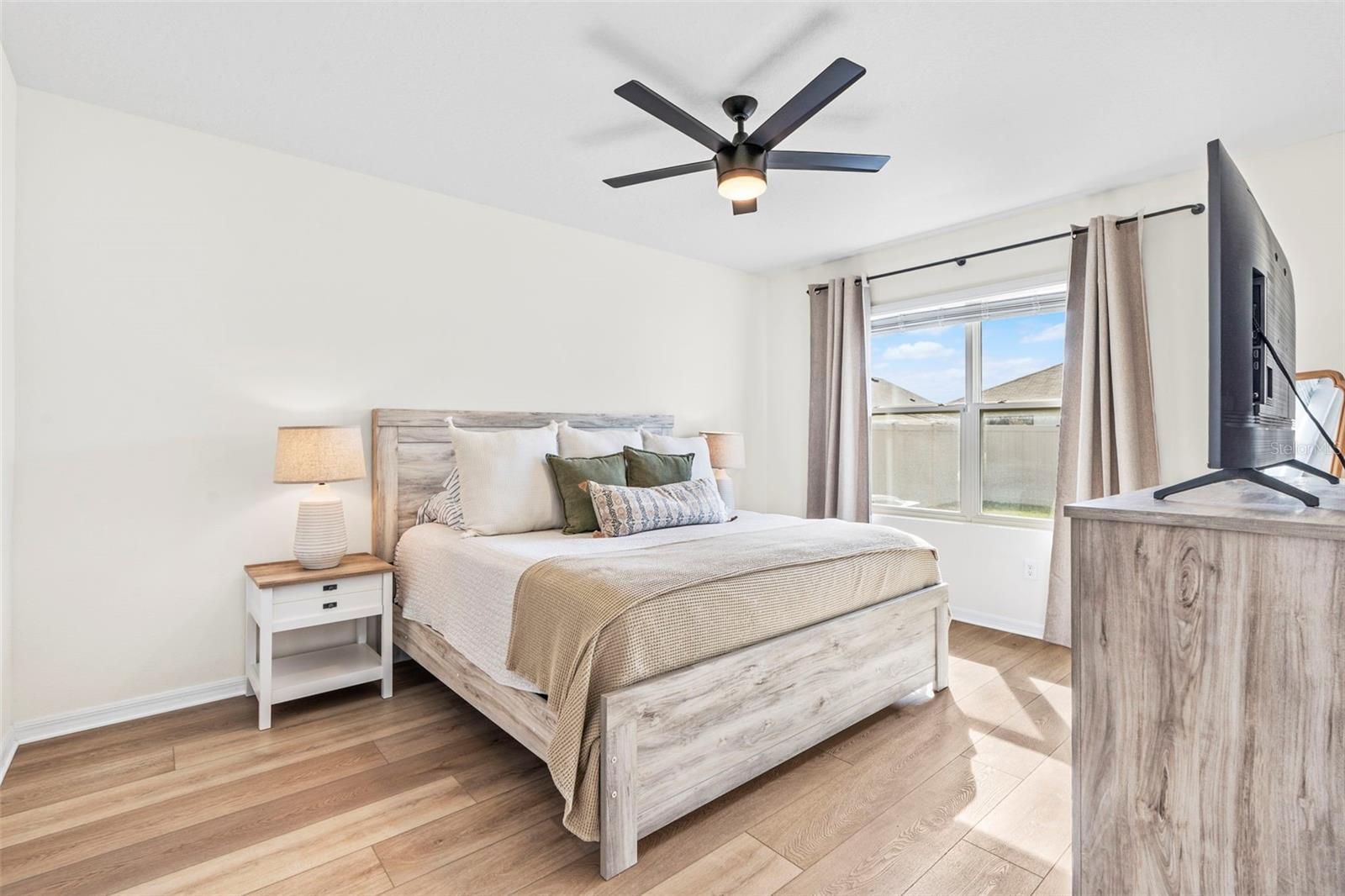 Large Primary Bedroom with Fan